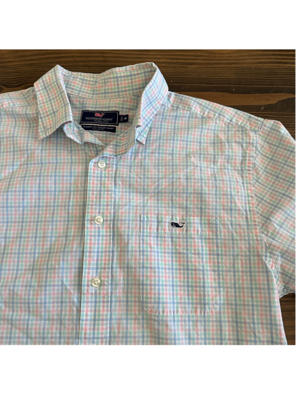 Men’s Vineyard Vines Classic Fit Tucker Plaid Button Down Shirt Size M